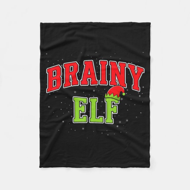 Couverture Polaire Brainy Elf Christmas Family Matching Group Xmas  (Devant)