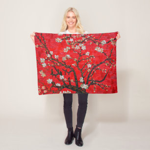 Couverture Polaire Branches d'Amandiers en Blossom, Van Gogh