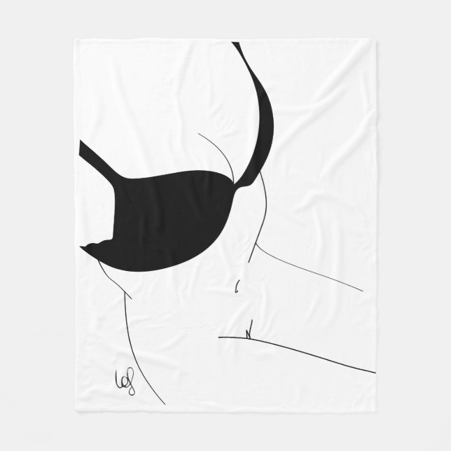 Couverture Polaire Brassière noire (Devant)