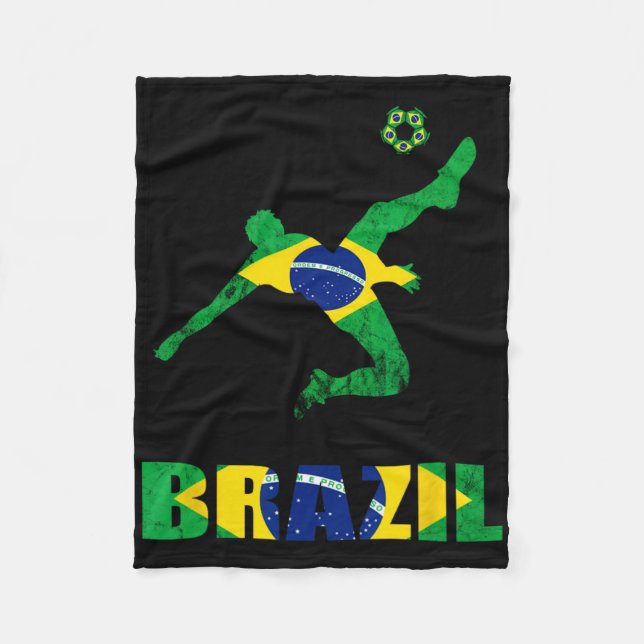 Couverture Polaire Brazil Soccer Brazilian Footll Player Brasileiro P (Devant)