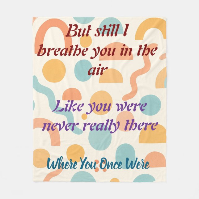 Couverture Polaire Breathe You in the Air, Memory and Love (Devant)