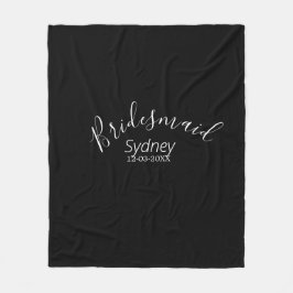 Couverture Polaire Bridesmaid bachelorette party add name modern 