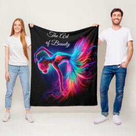 Couverture Polaire Bright ballerina neon danse moderne noir