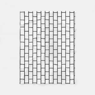 Couverture Polaire Briques blanches