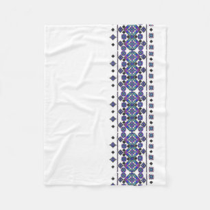 Couverture Polaire Broderie bleue