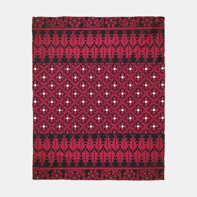 Couverture Polaire Broderie palestinienne Tatreez design imprimé (Devant)