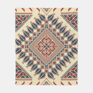 Couverture Polaire Broderie palestinienne traditionnelle