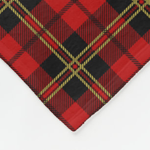 Couverture Polaire Brodie Red Family Tartan Plaid Motif