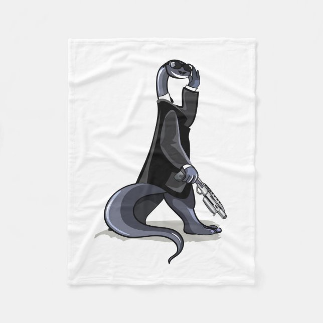 Couverture Polaire Brontosaurus Habillé Comme Un Personnage De Film. (Devant)