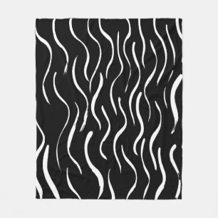 Couverture Polaire Brosse le motif de grunge. Blanc et noir.abstrait,