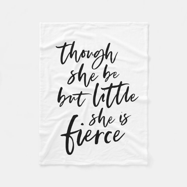 Couverture Polaire Brosse Script Petit Mais Fierce William Shakespear (Devant)