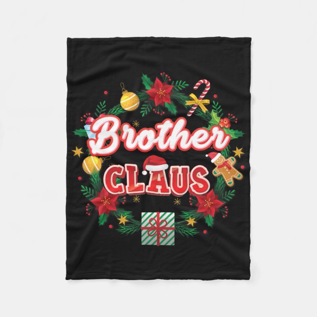 Couverture Polaire Brother Claus Christmas Père Noël Laurel Wreath Mi (Devant)