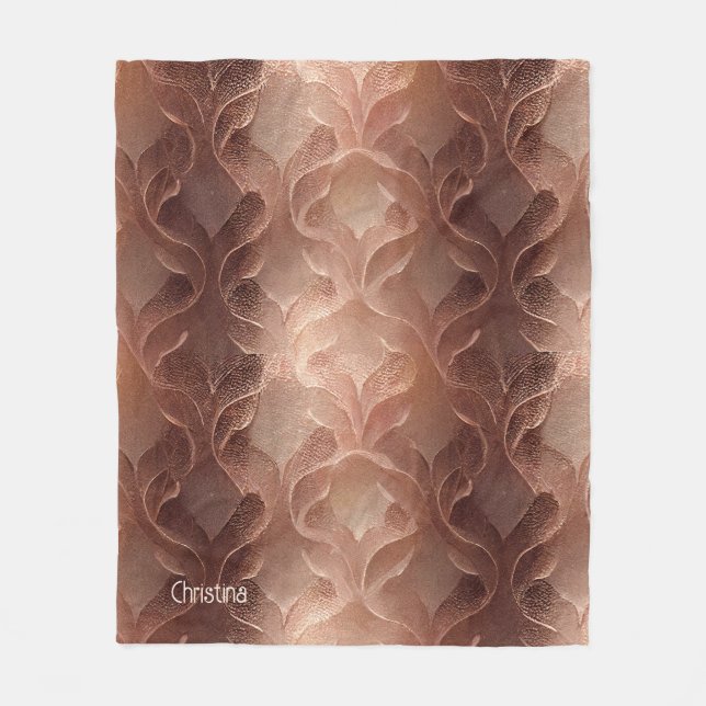 Couverture Polaire Brown en cuivre inspiré dégradé moderne luxe (Devant)