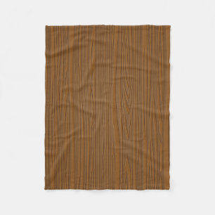 Couverture Polaire Brown Faux Wood Grain Illustration