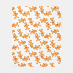 Couverture Polaire Brown homme en pain d'épices sur blanc