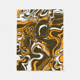 Couverture Polaire Brown, orange et blanc de la récolte de automne de