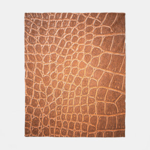 Couverture Polaire Brown skin leather texture use for background