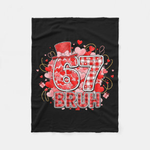 Couverture Polaire Bruh 67 Six Seven 6 7 Mème Saint-Valentin Drôle Fe