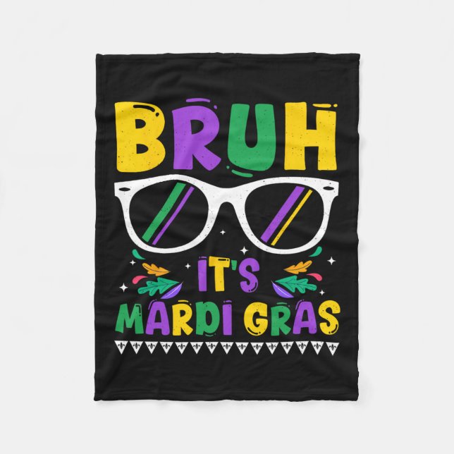 Couverture Polaire Bruh C'est Mardi Gras Louisiane Carnaval Nouvelle- (Devant)