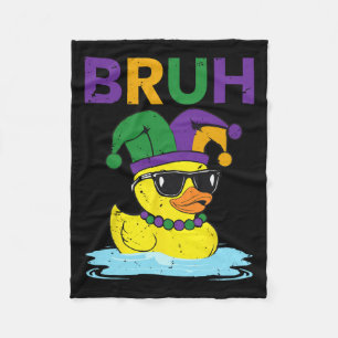 Couverture Polaire Bruh Funky Canard Mardi Gras Canard En Caoutchouc