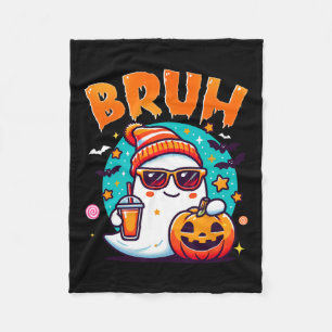 Couverture Polaire Bruh Ghost Halloween mignon Ghost Tricot Ou Traite