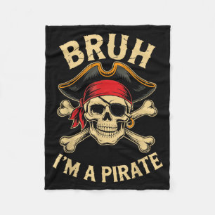 Couverture Polaire Bruh je suis un costume de pirate Halloween
