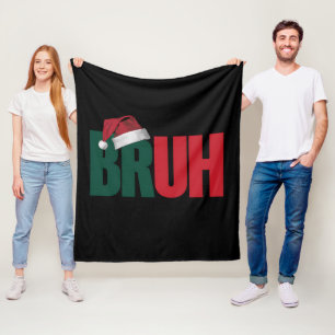 Couverture Polaire Bruh Mème Drôle Dire Bro Salutation Noël