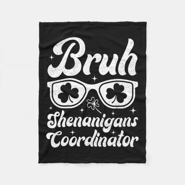 Couverture Polaire Bruh Shenanigans Coordonnateur Jour de la Saint Pa (Devant)