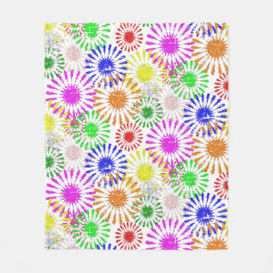 Couverture Polaire Brûlage de fleurs en panne Sherpa Blanket