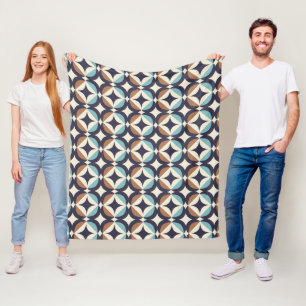 Couverture Polaire Brun moderne de la moitié du siècle et motif