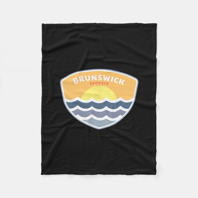 Couverture Polaire Brunswick Georgia Beach Ga Sunset Vacation Souveni (Devant)