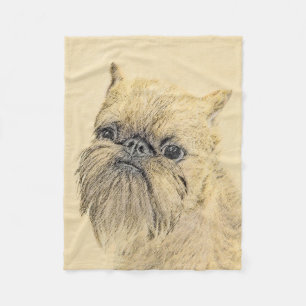 Couverture Polaire Bruxelles Griffon Peinture - Cute Original Chien A