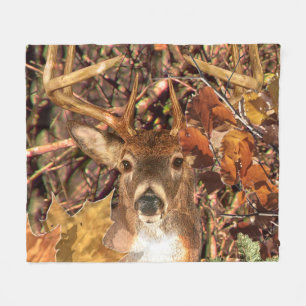 Couverture Polaire Buck Camouflage Cerf à queue blanche