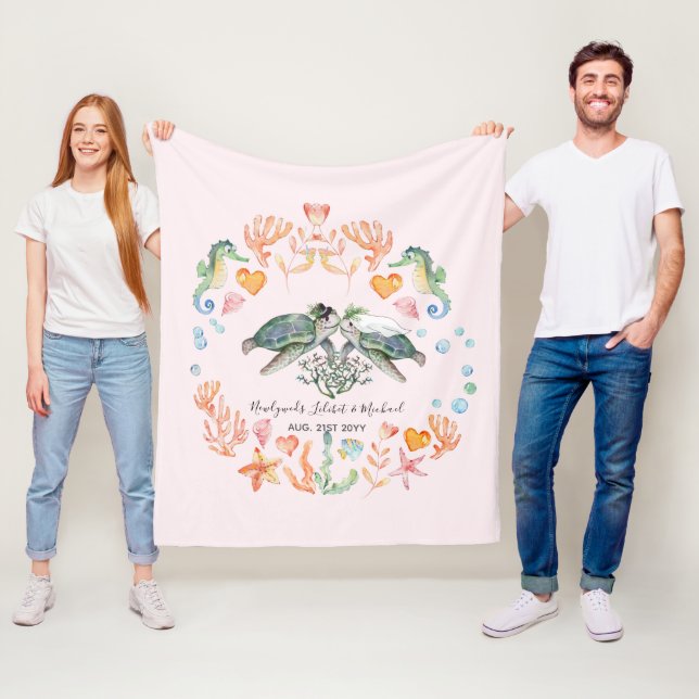 Couverture Polaire BUDGET Nouveaux mariés Cadeaux de mariage personna (En situation)