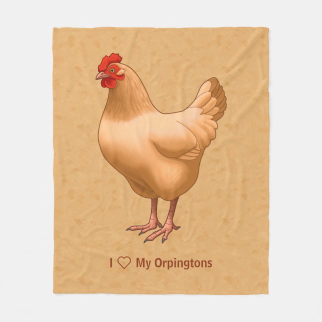 Couverture Polaire Buff Orpington Poulet Hen (Devant)