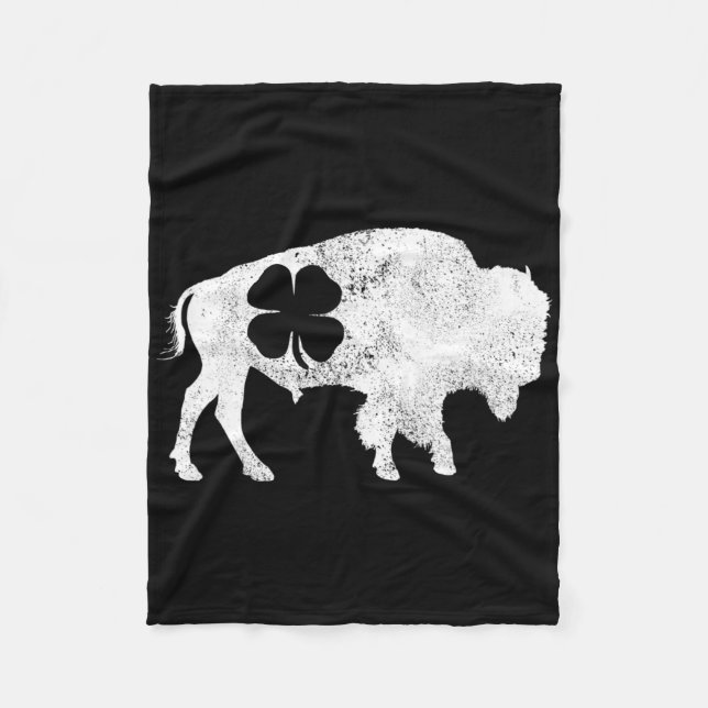 Couverture Polaire Buffalo Bison Trèfle Saint-Patrick Saint-Patrick (Devant)