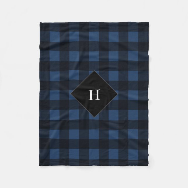 Couverture Polaire Buffalo Check Plaid Couleur personnalisée Monogram (Devant)