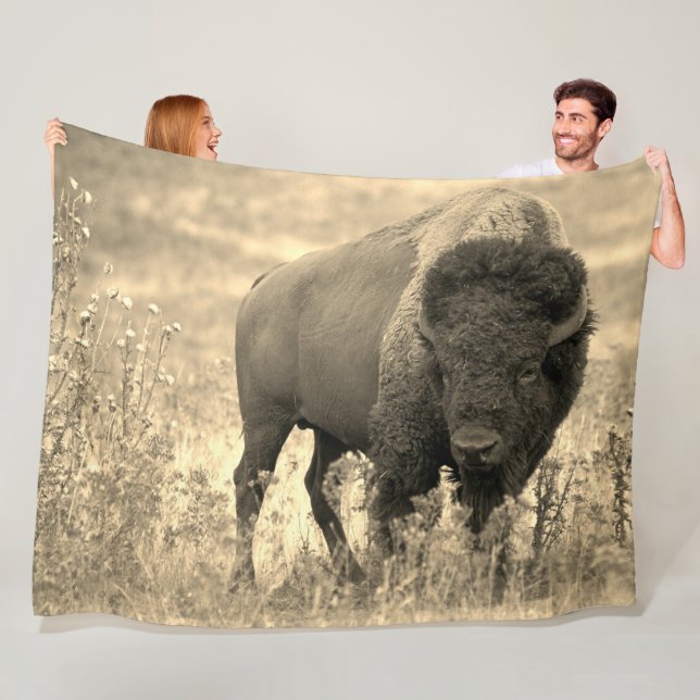 Couverture Polaire Buffalo de Yellowstone (En situation)