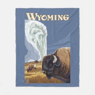 Couverture Polaire Buffalo par la vieille affiche fidèle de Vintage
