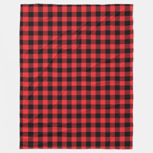 Couverture Polaire Buffalo Plaid Red Black Check