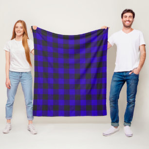 Couverture Polaire Buffalo Plaid Royal Blue Check