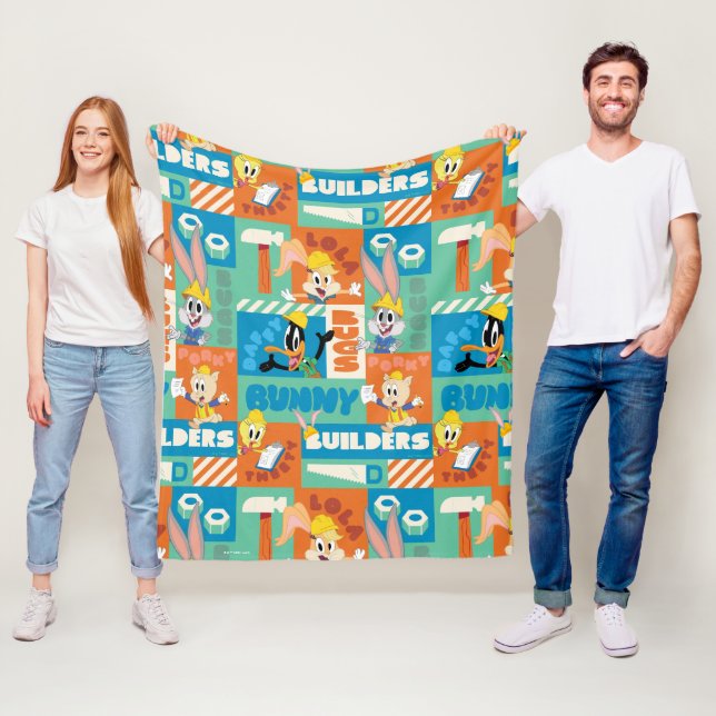 Couverture Polaire BUGS BUNNY BUILDERS™| Character Grid Pattern (En situation)