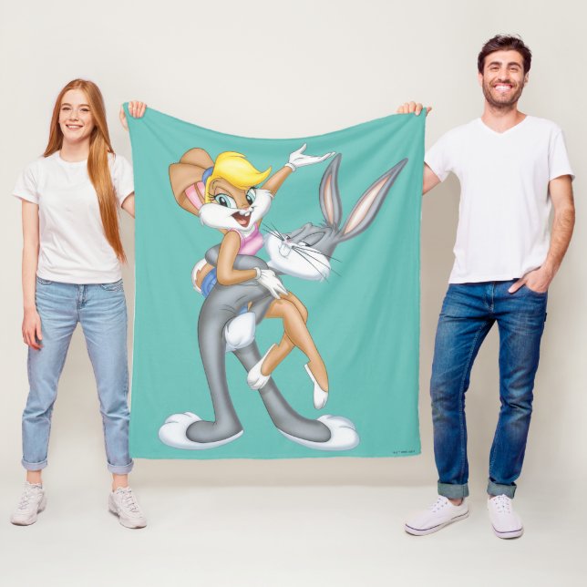 Couverture Polaire BUGS BUNNY™ et Lola Bunny (En situation)