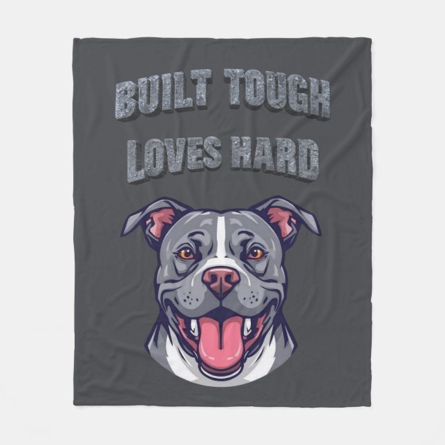 Couverture Polaire Built Tough Pit Bull - Bully Dog Lover Graphic Art (Devant)