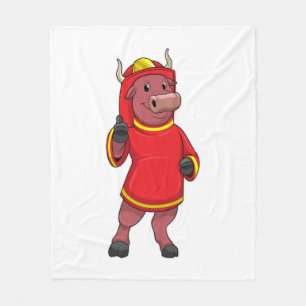 Couverture Polaire Bull en tant que pompier avec casque