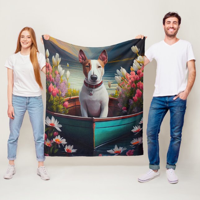 Couverture Polaire Bull Terrier sur une pagaie : une aventure Pittore (En situation)