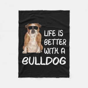 Couverture Polaire Bulldog Life is Better With Bulldog 1