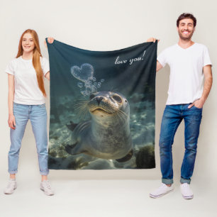 Couverture Polaire bulles cardiaques qui gonflent les phoques