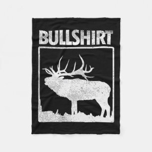 Couverture Polaire Bullshirt Funny Bull Elk Deer Buck Bow Chasse Hun