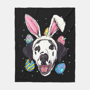 Couverture Polaire Bunny de Pâques Dalmatien Chien Enfants Hommes Cad